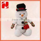 Trendy Sitting Plush Doll Stuffed LED Light Snowman Toy for Christmas and Valentine's Day