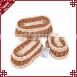 Boat Shape Woven Rattan Sundries Storage Fast Food Popcorn Snack Basket thumbnail-6