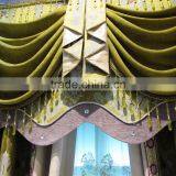 2016 New Design Luxury European Style Embroidery Window Curtains/Popular Green Refreshing Look Curtain Fabric thumbnail-2