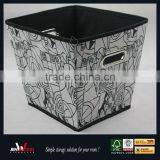 Fabric Storage Box Bin With Metal Handle thumbnail-1