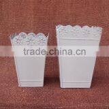 White Colored Planters,Antique Metal Planters,Garden Planters,Galvanized Planters,Small Planters For Home And Garden Decoration thumbnail-1
