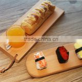 Wholesale price unfinished solid beech sushi serving tray