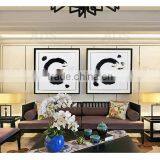 Framed Handmade Ink & Wash Chinese Abstract Painting Shadow Box Framebox thumbnail-2