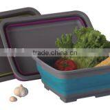 Foldable Basket Fruit Strainer Collapsible Colander With Handle thumbnail-6