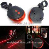 Cheap Factory Price 5 LED 2 Laser Cycling Bicycle Bike Rear Tail Safety Warning Flashing Lamp Light