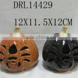 Hollow Pumpkin Ceramic Lantern Festival Holloween Decorations thumbnail-3