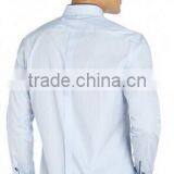 Blue Hairline Striped Cotton Woven Button Front Shirt (201411112) thumbnail-2