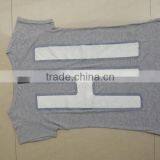 Ladies Gray Melange Light Weight Short Sleeve T-shirt. thumbnail-1