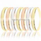 8 MM Three Color Plated Textured of Seminario Bangle Set thumbnail-1