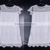 White Cotton Hand Crochet Casual Long Dresses thumbnail-1