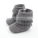 Plain Suede Leather Tassel Boot Indoor/outdoor Slipper Boot thumbnail-4