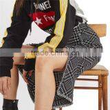 2017 OEM Spring Retro Frayed Hem Splited Checkered Skirt thumbnail-2