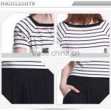 ODM Services T-shirt Custom,women Short Sleeve Stripe T-shirt thumbnail-6