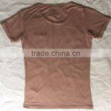 Beige Tailored Fitting Chest Pocketed T-Shirts for Men thumbnail-2