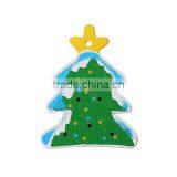 Green Christmas Tree Wood Charm Pendants 3.7cmx29.0mm thumbnail-1