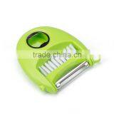 3 In 1 Vegetable Peeler Cutter Potato Peeler Vegetable Fruit Turnip Slicer Cutter Bottle Opener With Cleaning Brush KC1349 thumbnail-2