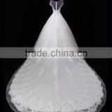 2017 Sexy Shoulder Belt Lace Mermaid Color Wedding Dress Bridal for Bride Scoop Neckline Bridal Dress F10601 thumbnail-2