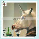 Halloween Party Costume Creepy Unicorn Full Head Latex Animal Masks HPC-0480 thumbnail-2