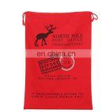 Hight Quality Red Burlap Canvas Christmas Gift Santa Sacks thumbnail-2