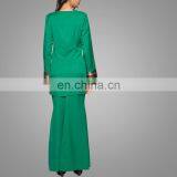 Wholesale Fashion Green Beaded Mermaid Latest Kebaya Modern Design Baju Kurung From Manxun thumbnail-4