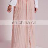 Split Side Chiffon Maxi Skirt Pleated Skirt thumbnail-5