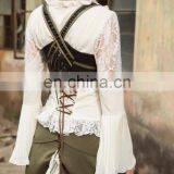 Steampunk Soft Blouse With Choker Look Collar thumbnail-6