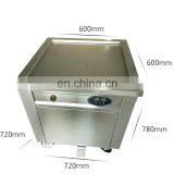 Машина для приготовления фрированого мороженого с одинарной круглой сковородой. Машина для приготовления руллов из мороженого с рабочей поверхностью для салатов и фруктов, 6 емкостями для охлаждения