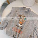 Winter Girls' Long Sleeve Plush Hoodie New 2020 Korean Foreign Style Extra Thick Pullover Bottoming Top for Children thumbnail-6