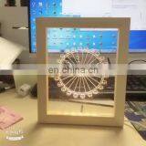 Customize Acrylic Wood Photo Frame Led Night Lamp Custom Photo Lamp With Factory Price