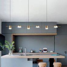 Gold or Black Simple LED Chandelier Modern Kitchen Island Long Hanging Light Dining Bar Office Coffee Restaurant Pendant Lamp thumbnail-4