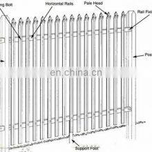 Factory Supply Outdoor Security Fence Steel Palisade Fence thumbnail-2