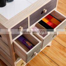Solid Wood Living Room Cabinet Bedroom Sundries Drawer Storage Cabinet Multi-layer Wooden Storage Cabinet thumbnail-5