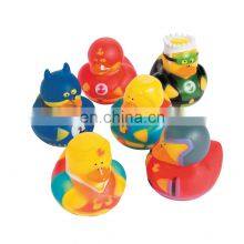 Promotional Squeaky Bath Toy Green Rubber Duck With Custom Logo thumbnail-5