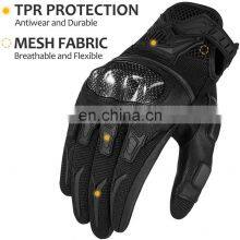 Customized Carbon Fiber Long Factory Touchscreen Full Finger Knuckle Protection Anti Slip Motorcycle Racing Gloves thumbnail-5