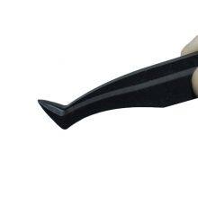 Tweezers Industrial Flat Head Carbon Fiber Plastic Anti-static Elbow Black Plastic Round Head Pointed Tweezers Flat Head 93306 thumbnail-5