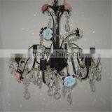 Modern Ceramics Flower Crystal Chandelier thumbnail-3