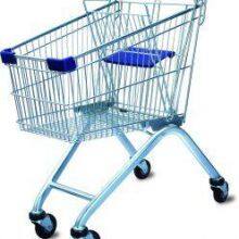 280 L Supermarket Shopping Trolley European Style Metal Supermarket Shopping Carts Trolley Custom Logo Printing thumbnail-5