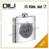 Hot sale FDA 6oz sanding stainless steel wholesale novel international brand of whisky