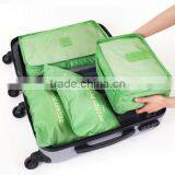 Waterproof Polyester 6pcs/set Double Zipper Luggage Travel Bags