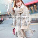 Fashion Newest Two Colors Mohair Knitted Unisex Women Man Winter Scarf thumbnail-1