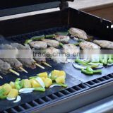 In stock reusable non-stick fiberglass bbq grill mat(set of 2pcs) fireproof charcoal bbq grill mat for sale