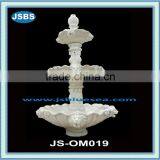 White Natural Stone 3 Tier Lion Head Water Fountain thumbnail-1