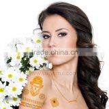 2015 Eco-friendly Gold Foil Tattoo Stickers for Body Art thumbnail-1
