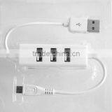 Black Micro Charge Cable With 3 Port Usb Hub for Samsung thumbnail-4