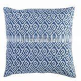 Indian Block Print Reversible Cushion Cover Indigo Cotton Shams Decorative Pillows Handmade Cushion Throw thumbnail-1