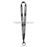 3/4" Two-Tone Polyester Lanyard With Metal Crimp & Metal Split Ring