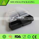Food grade disposable plastic bento box with compartments