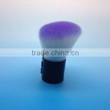 purple nylon laminated kabuki brush,angled makeup brush