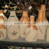 Handicraft for Home decoration: Terracotta vase with sand