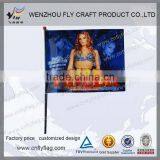 Durable Promotional Cambodia Hand Flag